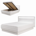 Łóżko z pojemnikiem 160x200 białe stelaż IRMA IM16