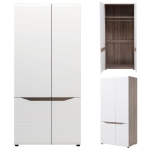 Szafa wąska biała połysk dąb sonoma LIONEL LI8