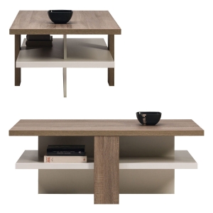 Ława biała dąb sonoma Stolik kawowy LIONEL LI16