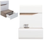 Szafka nocna wisząca PRAWA biała dąb LIONEL LI15