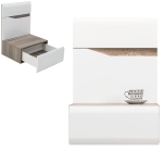 Szafka nocna wisząca LEWA biała dąb LIONEL LI14