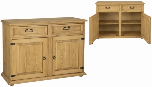 Komoda Drewniana Sosnowa Szafka Classic Wood 2D2S