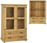 Witryna Niska Drewniana Szuflady Classic Wood 2W2S