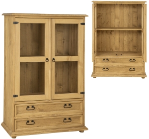 Witryna Niska Drewniana Szuflady Classic Wood 2W2S