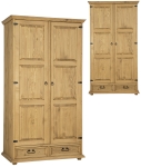 Szafa Ubraniowa Drewniana Sosna Classic Wood 2D2S