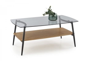 ANASTASIA ława czarny/dąb złoty