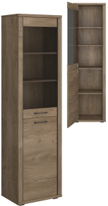 Witryna Szklana do Salonu Dąb Lefkas Cordan 1D1W