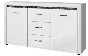 Komoda Nowoczesna Szafka Biała Whiteblack 2D3S