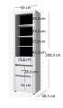 system WHITEBLACK regał otwarty 1d1s + LED biały połysk_4.jpg