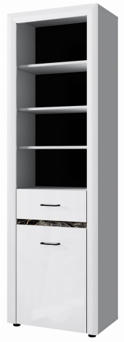 system WHITEBLACK regał otwarty 1d1s + LED biały połysk_3.jpg