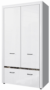 Szafa Garderoba z Szufladą Biała Whiteblack 2D1S