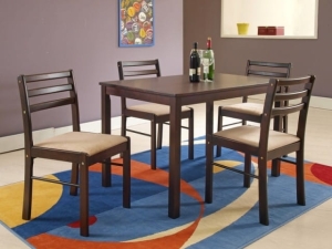 NEW STARTER zestaw stół + 4 krzesła espresso