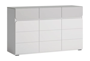 ALBI komoda 3D3S (K01) biały alpejski/ szary