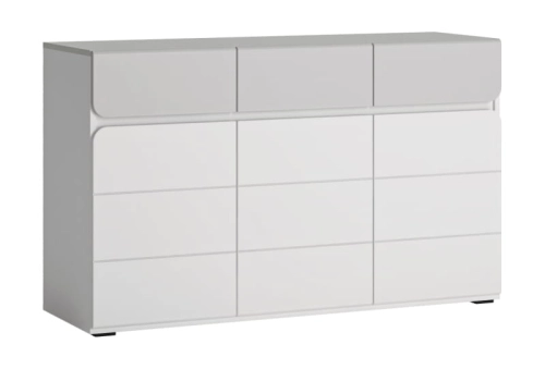 ALBI komoda 3D3S (K01) biały alpejski/ szary_0