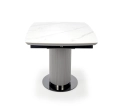 DANCAN stół rozkładany, biały marmur / popielaty / jasny popielaty / czarny_3