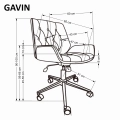 GAVIN fotel gabinetowy orzechowy / czarny_4