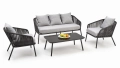 ROCCA zestaw ogrodowy ( sofa + fotel 2x + ława ), ciemny popiel / jasny popiel_11