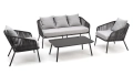 ROCCA zestaw ogrodowy ( sofa + fotel 2x + ława ), ciemny popiel / jasny popiel_12