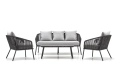 ROCCA zestaw ogrodowy ( sofa + fotel 2x + ława ), ciemny popiel / jasny popiel_13