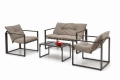 SHARK zestaw ogrodowy ( sofa + fotel 2x + ława ), czarny / cappuccino_11