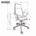 WEBER fotel gabinetowy orzechowy / czarny_6
