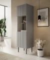 ASENSIO W-1 witryna jasny popiel, nogi: czarny_1
