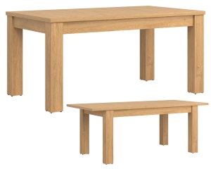 Stół rozkładany kuchenny do jadalni i salonu dąb kamienny ATE ST08