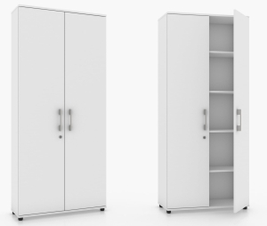 Regał biurowy Szafa zamykana na klucz RODO M 2D biały 80 x 32 cm