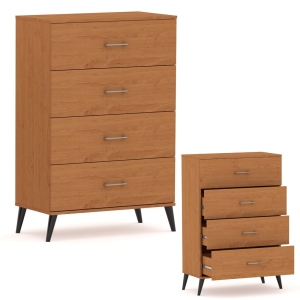 Komoda z szufladami wysoka na nóżkach RELIC 4N olcha 50 cm