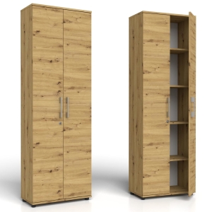 Regał biurowy Szafa zamykana na klucz RODO M 2D dąb artisan 60 x 40 cm