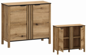 Komoda Szafka Zamykana do Salonu Dąb Evok Helix 2D/100