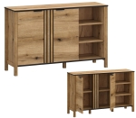 Komoda z Półkami do Sypialni Dąb Evok Helix 2D/140