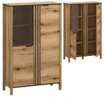 Witryna Przeszklona Duża Dąb Evok Helix 2D1W