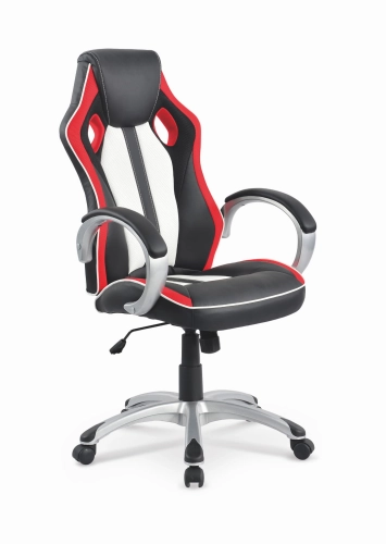 ROADSTER fotel gabinetowy czarno-czerwono-biały_0