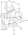 ROADSTER fotel gabinetowy czarno-czerwono-biały_1