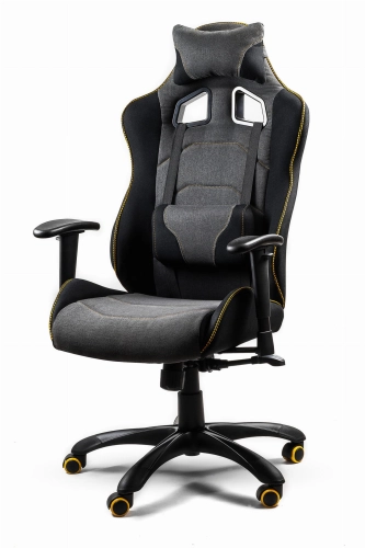 EVOLVE PRO fotel gabinetowy ciemnoszary mechanizm TILT pomarańczowy_0