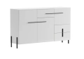 JUSTINE komoda 3D3S (K02) biały/ biały połysk ( MDF )_2