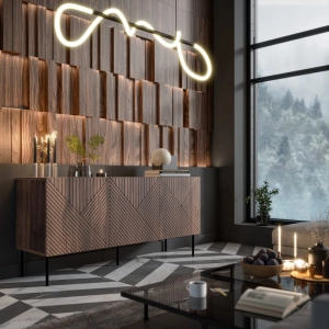 ART DECO komoda 3D orzech warmia