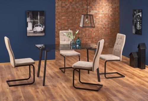 TRAX stół blat - dymiony, nogi - czarne (2p=1szt)