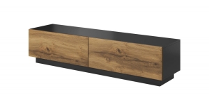 LIVO RTV 160 stojąca korpus antracyt, front dąb votan