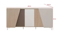 VISTE komoda 5D jodaełka scandi/trufla/toupe/bialy HG_21