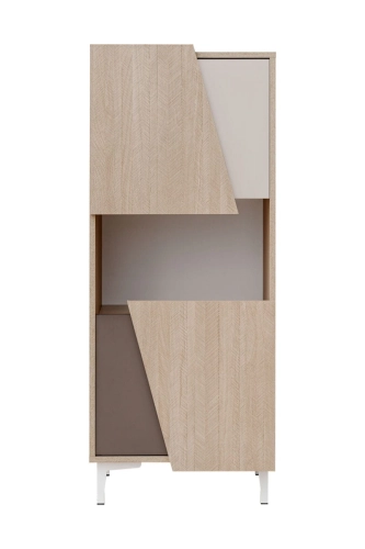 VISTE witrayna niska 4D jodaełka scandi/trufla/toupe/bialy HG_0