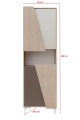 VISTE witrayna wysoka 4D jodaełka scandi/trufla/toupe/bialy HG_20