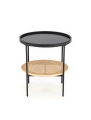 KAMPA ława czarny / rattan naturalny (1p=1szt)