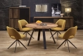 DANILO  stół okrągły, blat - orzechowy, nogi - czarny_2