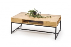 ADELLE ława dąb złoty / czarny