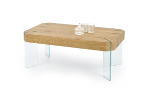 CAPELA ława dąb złoty / transparentny