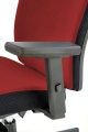 POP fotel pracowniczy, kolor: pasek boczny - czarny RN60999, front - czerwony M04