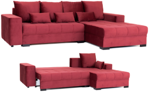 Narożnik L/P rozkładany z funkcją spania nowoczesny plamoodporny GOLDEN