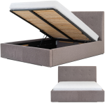 Łóżko tapicerowane sypialniane podwójne z pojemnikiem CARMEN 160x200 cm